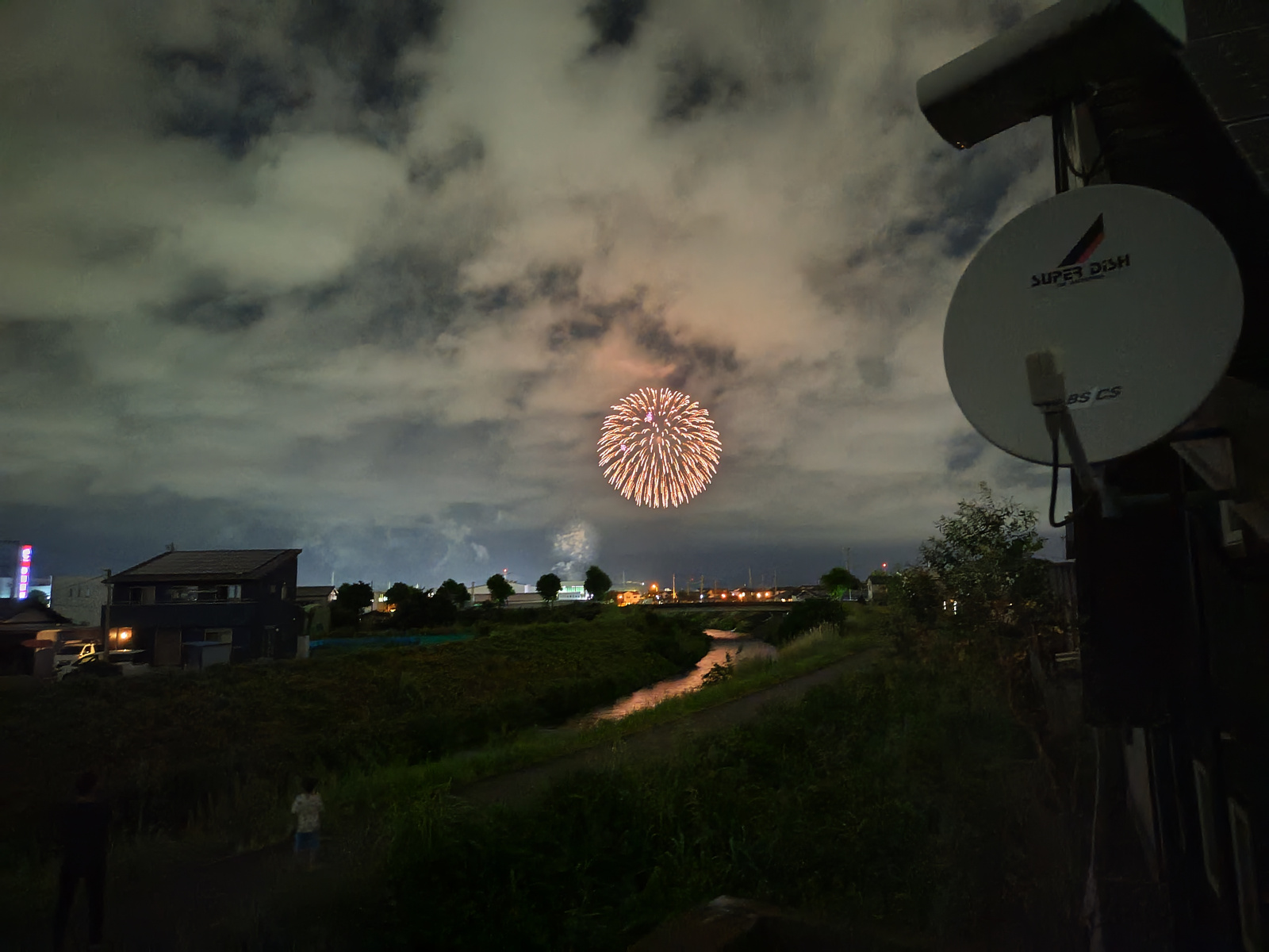 念願の花火見物